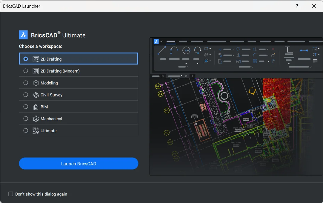Lançador Versões BricsCAD
